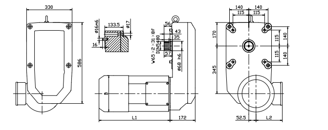 JHD125 Electric Wire Rope Hoist 5-12.5T Dual Speed