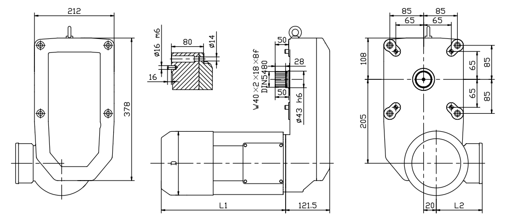 JHD032 Wire Rope Hoist 1.6-3.2T Dual Speed Ø140mm