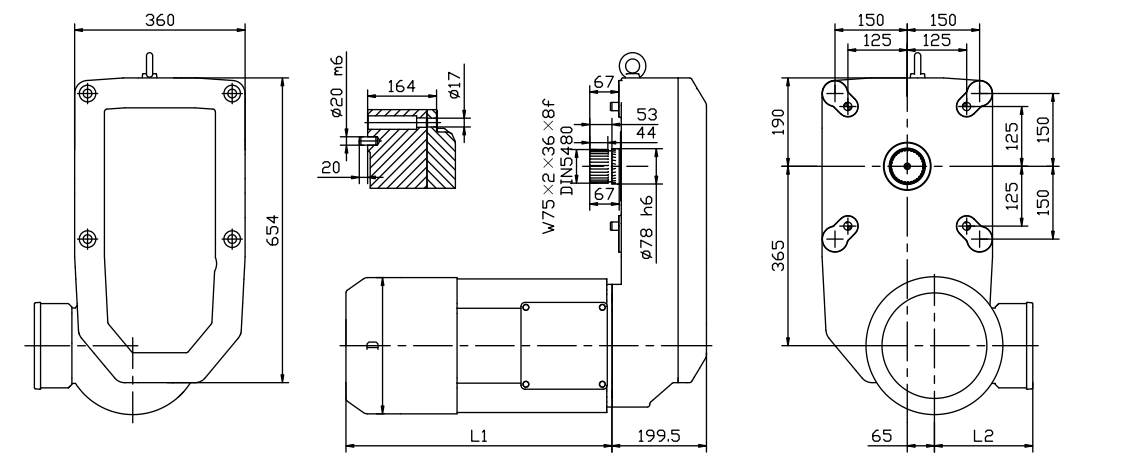 JHD200 Wire Rope Hoist 5-20T Dual Speed Ø295mm jhd200 wire rope hoist 5 20t dual speed Ø295mm